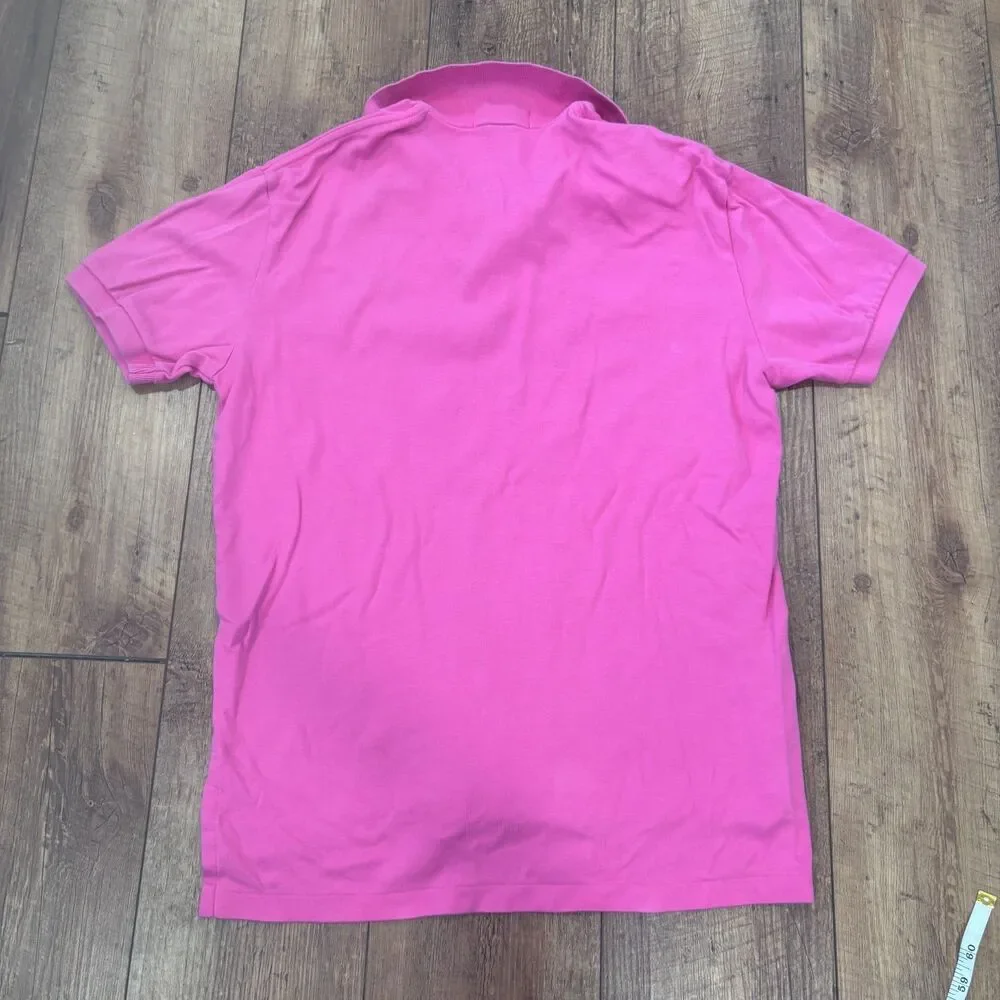 VINTAGE Polo Ralph Lauren Shirt Adult Small Pink 100% Cotton Jersey Pony Golf